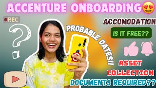 Accenture Onboarding Dates  next onboarding  Accommodation  Documents required [upl. by Nwahsel21]