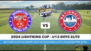 2012 MI Stars Elite Academy vs 2013 Nationals Academy PreECNL [upl. by Inwat]