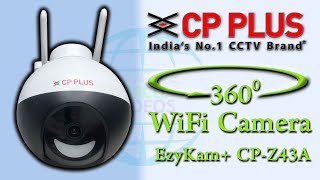 CP PLUS EZYKAM CPZ43A  CP Z43A UNBOXING REVIEW  CPZ43A INSTALL  HOW TO INSTALL CPZ43A WIFI [upl. by Ahtiek]