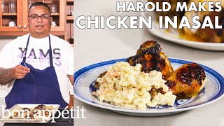 Harold Makes Grilled Chicken Inasal  From The Home Kitchen  Bon Appétit [upl. by Ydnam]