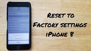 How to reset iPhone 8  8 plus to factory settings [upl. by Lennor]