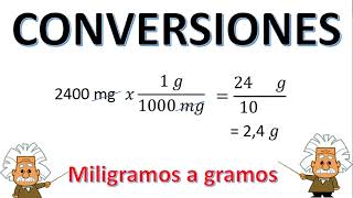 PASAR MILIGRAMOS A GRAMOS  CONVERSIONES [upl. by Erasmo]