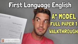 iGCSE First Language English  0500 Paper 1  COMPLETE A WALKTHROUGH 2020 [upl. by Tatianas]