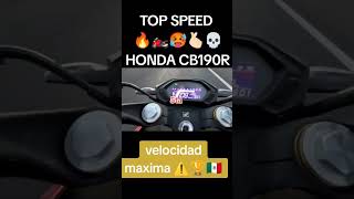 VELOCIDAD maxima de LA honda CB 190 R CON KIT RACING Y LLANTA MAS ANCHA 😱🫰🏻🏍️🥵💀⚠️🔥🇲🇽🏆 honda motos [upl. by Ainaznat299]