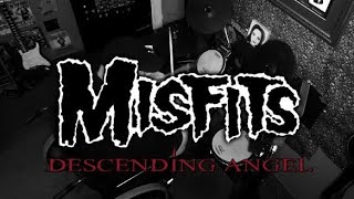 DESCENDING ANGELS  MISFITS ☠️ DRUM COVER MikeFewMusic 2024 trending new angel [upl. by Melia]