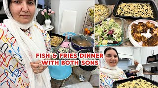 FISH amp FRIES DINNER WITH BOTH SONS ❤️ [upl. by Meador]