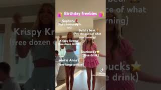 Birthday freebies🛍️⚡️shorts birthday fypシ゚viral [upl. by Aynad835]