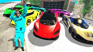 Collecting QUADRILLIONAIRE SUPERCARS in GTA 5 with CHOP amp BOB [upl. by Nickie]