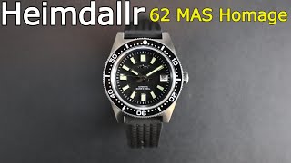 Heimdallr 62 MAS SHARK Homage Automatic Dive Watch  Really Well Made Seiko 62 MAS Homage [upl. by Marron455]