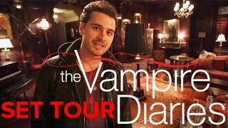 The Vampire Diaries Take a tour of the set Damons bedroom included [upl. by Ydisahc739]