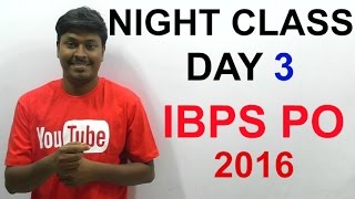 IBPS PO 2016  Night class Day 3 [upl. by Annaeg]