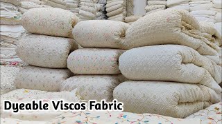 डाईबल फैब्रिक  Dyeable Viscos Fabric Manufacturer in Surat Organza Fabric  Boutique Fabric Market [upl. by Adnoraj]