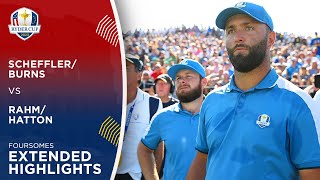 SchefflerBurns vs RahmHatton Extended Highlights  2023 Ryder Cup [upl. by Warram]