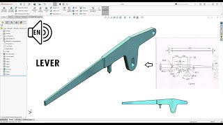 Safety Valve Lever SolidWorks 2021 Tutorial Fillet command step by step [upl. by Tjaden]