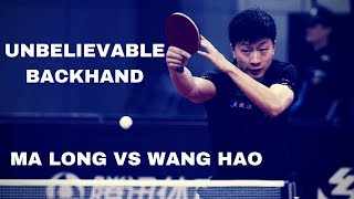 UNBELIEVABLE BACKHAND SHOT BY MA LONG AGAINST WANG HAO  Table Tennis [upl. by Awram384]