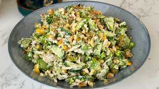 The best broccoli salad recipe 🥦 creamy broccoli salad recipe with simple ingredients 🥗 [upl. by Kilian]