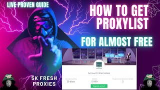 How to Get Proxy list  Method Get Paid Proxy [upl. by Guyer47]