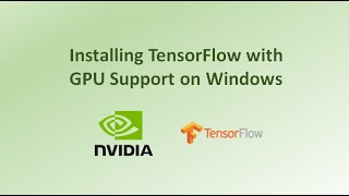 Installing TensorFlow with GPU CUDA and cuDNN support for windows 10 [upl. by Okeim195]