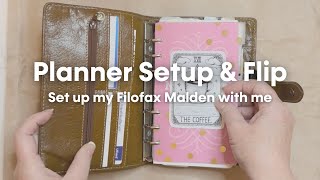 Setup My Filofax Malden With Me [upl. by Haerb18]