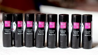 Elle 18 Color Pop Matte Lip Colors Review Swatches [upl. by Ayt]