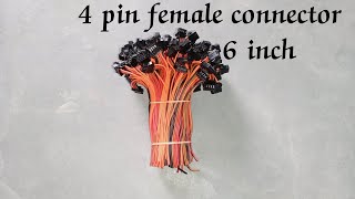 4 pin female connector with 1440 tinning copper wire connector wire [upl. by Naujyt]