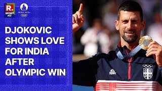 Novak Djokovic Shows Love For India After Olympic Win Calls Country Beautiful [upl. by Gilleod]