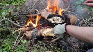 Forest Camping Alone Fishing and Hammock SetupTravel by Ebike [upl. by Kcirddes]