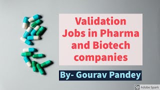 Validation Jobs in Pharma and Biotech [upl. by Ruth]