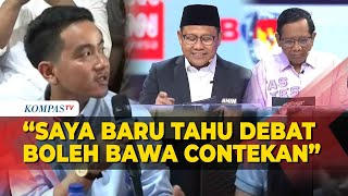 Gibran Mengaku Baru Tahu Boleh Bawa Contekan saat Closing Statement [upl. by Silrak]