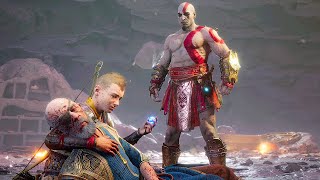 God Of War Ragnarok Young Kratos Vs Odin Boss Fight [upl. by Raynell]