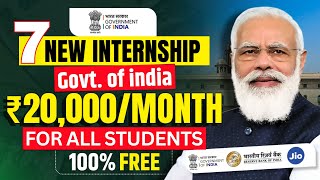 Best Internship Opportunity of 2024  Top 7 Internships for Students  Free Government Internships [upl. by Vassar]