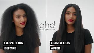 How To Straighten Textured Hair using ghd max [upl. by Tanya]