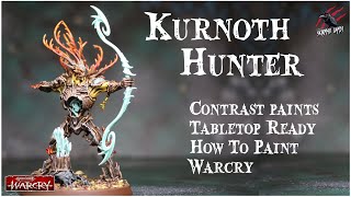 HOW TO PAINT SYLVANETH KURNOTH HUNTER  STEP BY STEP CONTRAST PAINTS  Warhammer Warcry Miniature [upl. by Kern]