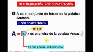 DETERMINACIÓN DE UN CONJUNTO [upl. by Renckens567]