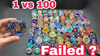 Brave Valkyrie Vs 100 Beyblade Fight Failed  Really Strong Or Not [upl. by Devine]