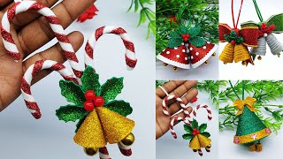 4 Types Of Christmas Bell  Christmas Tree Decoration Ideas  DIY Fron Door Decoration Bell [upl. by Alyos]