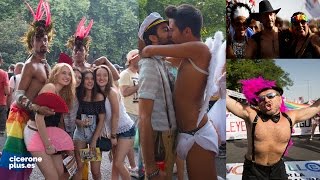 Fiesta y manifestación del Orgullo Gay en el centro de Madrid el mejor destino LGTB del mundo [upl. by Amitie]