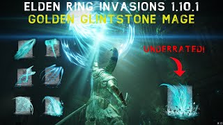 Elden Ring PvP Invasions 1101  Golden Glintstone Sorceries Mage RL 150 Int Build [upl. by Ibor]