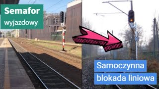 POWIĄZANIE SEMAFORA WYJAZDOWEGO z SAMOCZYNNĄ BLOKADĄ LINIOWĄ [upl. by Anne-Marie]