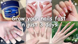 How I GROW MY Nails FASTER in just 3 days [upl. by Ydnamron340]