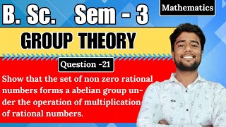 Show that the set of non zero rational numbers forms a Abelian group under the operation of [upl. by Acilejna]