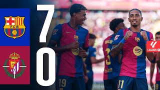 FC BARCELONA 7 vs 0 VALLADOLID  LA LIGA 202425 MD04 [upl. by Tedie]