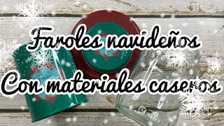 3 Ideas para hacer faroles con materiales reciclados y bicarbonato [upl. by Melisenda]