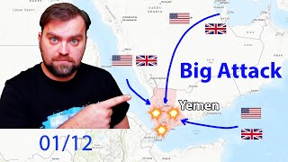 Update on Yemen  Allies Launched the Large Scale Attack on Houthis  USA and UK Joint Strike [upl. by Arakahs23]