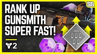 Destiny 2  RANK UP GUNSMITH FAST  Super simple trick [upl. by Anwahsiek872]