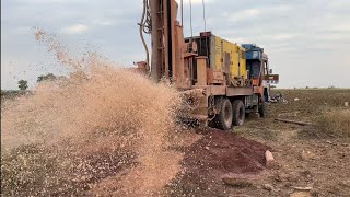 Step into step borewell drilling  150 feet deep borewell 10Hp water  Guru Tubewell World [upl. by Eltsryk]