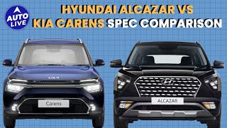 Hyundai Alcazar vs Kia Carens  Auto Live [upl. by Arikehs288]