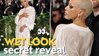 Doja cat shares secret behind pulling off her wet tshirt Met Gala look [upl. by Nyladnar]