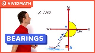 Use Distances to Find Bearings Word Problem  VividMathcom [upl. by Tayyebeb]