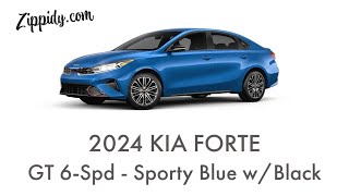 2024 Kia Forte GT  6Speed Manual  Sporty Blue with Black Interior [upl. by Iruj366]